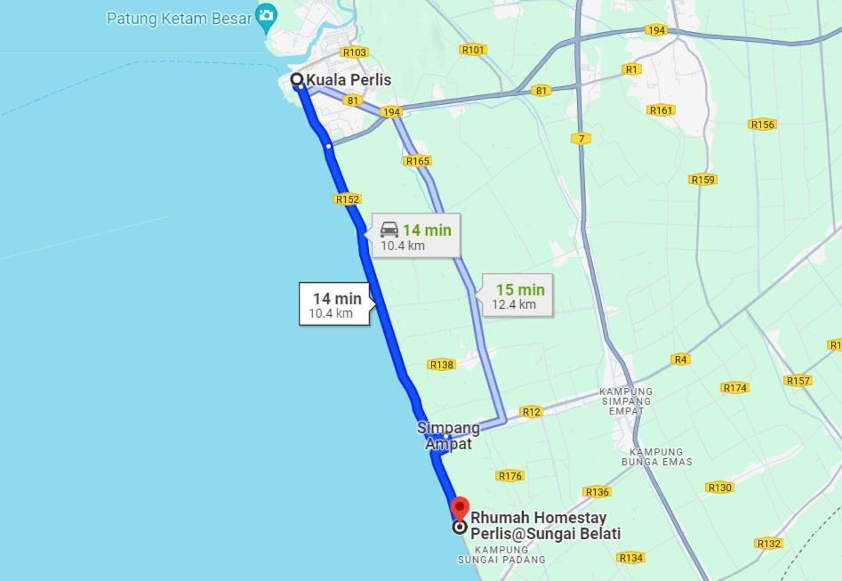Rhumah Sungai Belati Villa Simpang Empat  Eksteriør billede